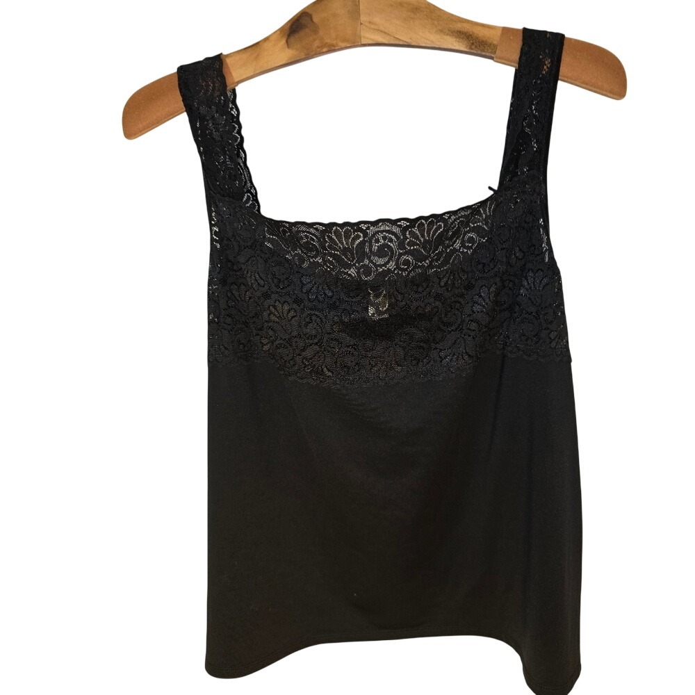 Black‎ Lace Camisole Top  Coquette Girl Whimsy Goth